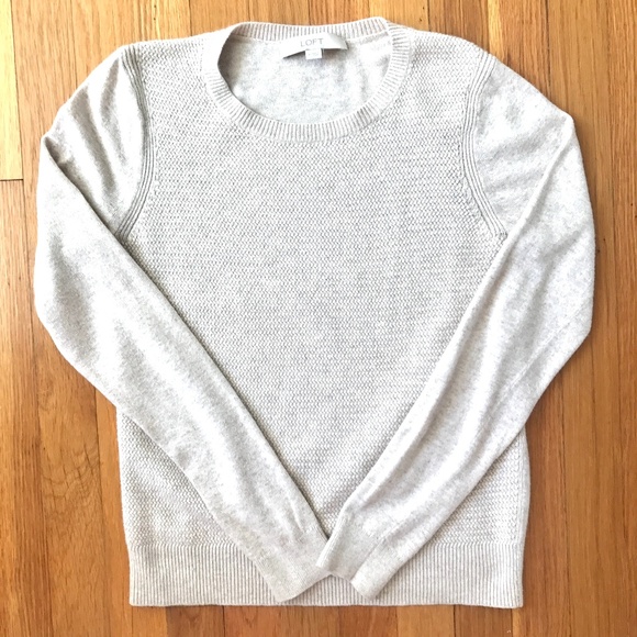 LOFT Sweaters - LOFT Oatmeal Basketweave Sweater New Small